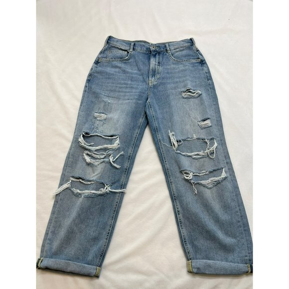 Anthropologie Pilcro Vintage Crop Mid-Rise Straight Jeans Size 27 - Picture 7 of 12